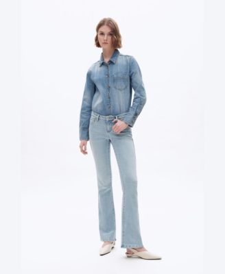 Women's Low-Rise Super Stretch Slim-Fit Bootcut Jeans