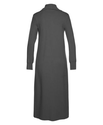 Women's Long Length Knit Cardigan With Pockets