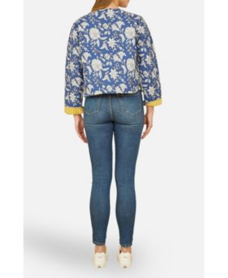 Women's Floral Reversible Cotton Quilted Jacket
