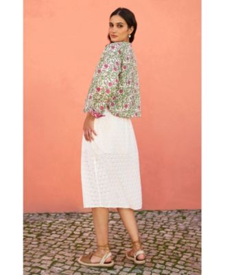 Women's Floral Reversible Cotton Quilted Jacket