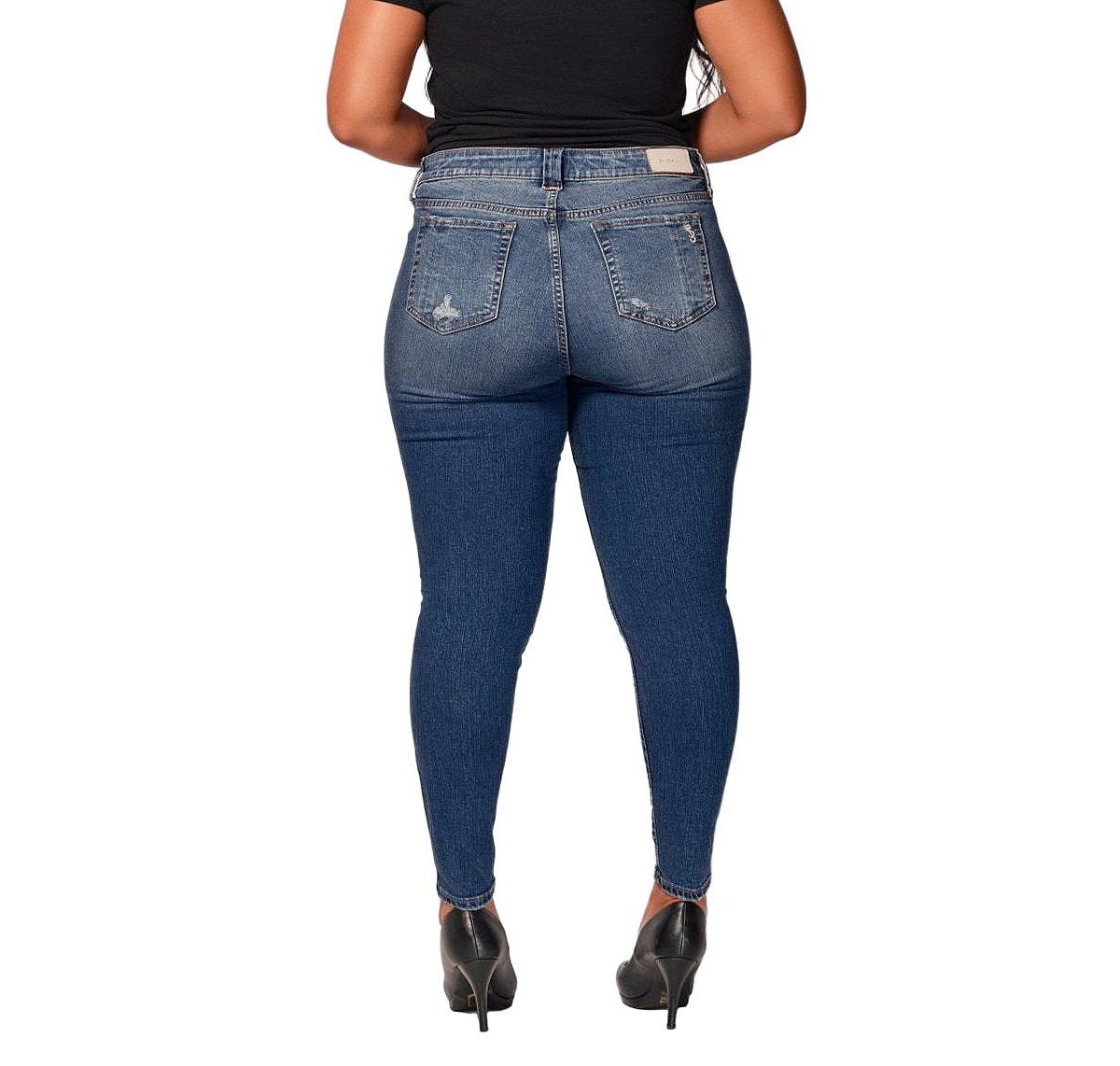 SLINK Jeans Women's Denim mid rise ankle skinny in 29" inseam - Sienna view 3 — MAYCSS fashion products