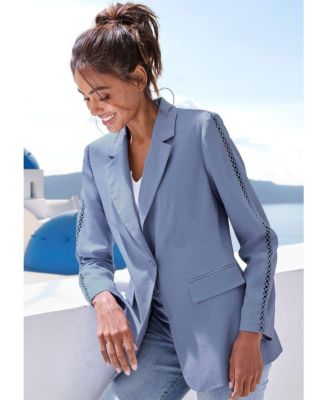 Women's Crochet Detail Blazer