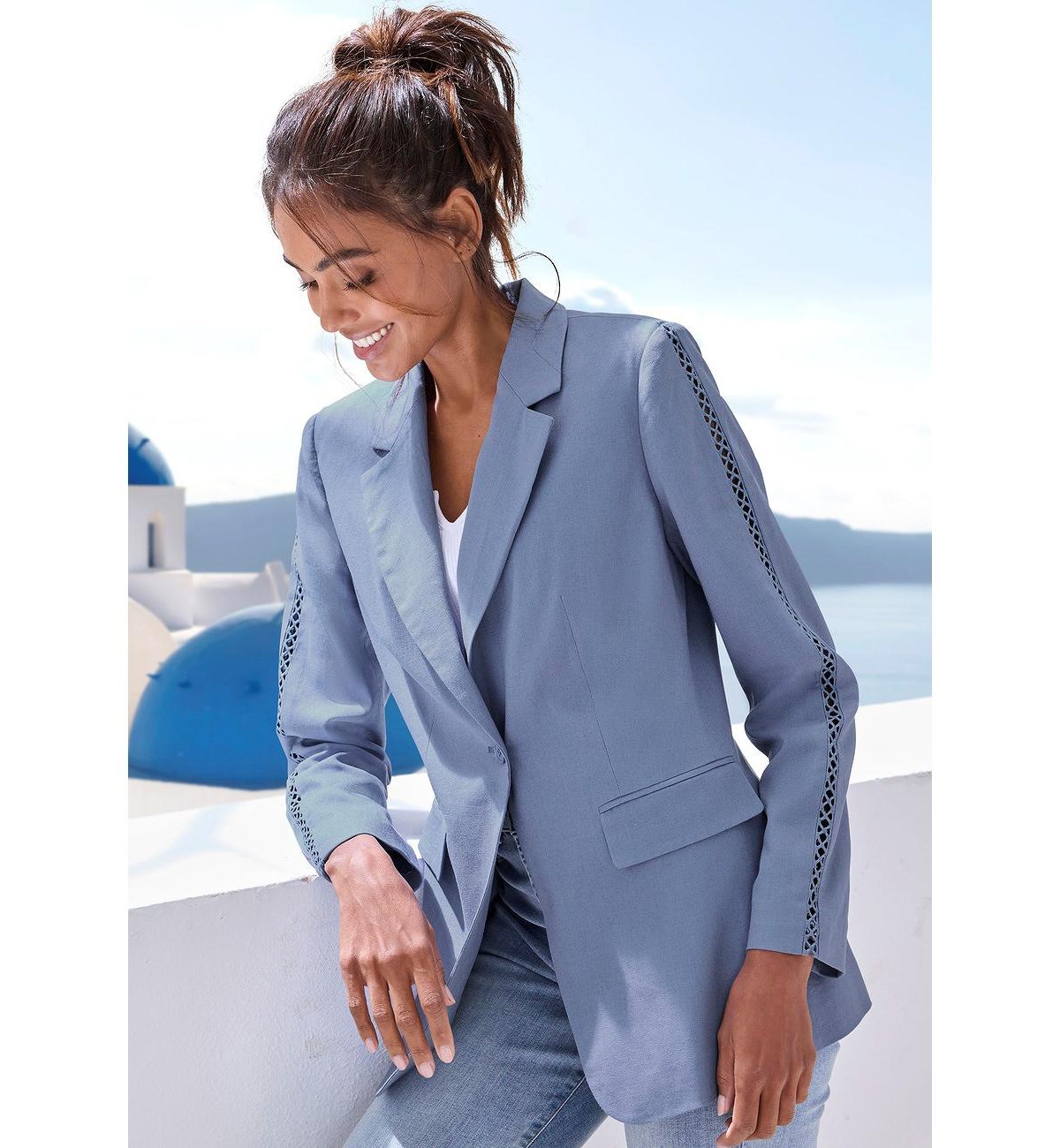 Lascana Women's Crochet Detail Blazer