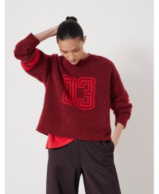 Women's Varsity Jacquard Wool Blend Sweater