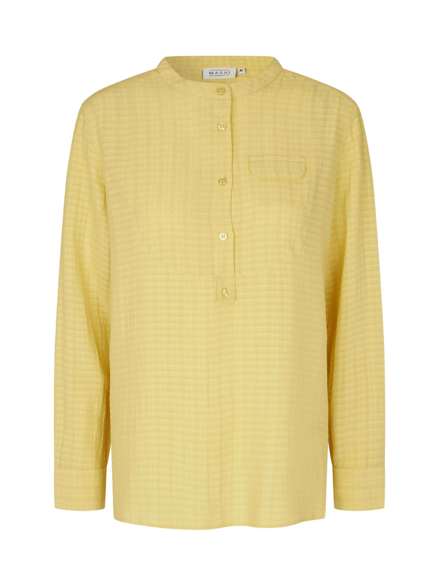Женская блузка Masai Copenhagen Drystan Long Sleeve Crew Neck, цвет: Приглушённый лаймовый — фото 6