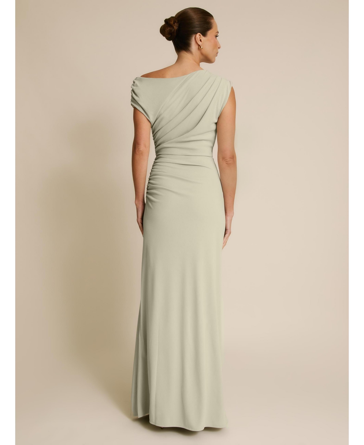 Six Stories Women's Slash Neck Draped Bridesmaid Dress