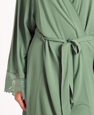 Women's Modal Stretch Knit Long-Sleeve Robe