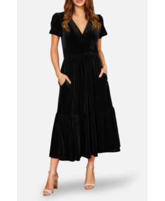 Women's Velvet Midi Dress
