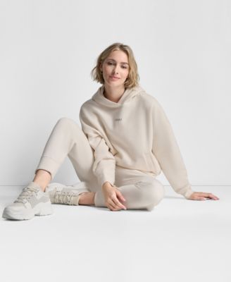 Women's Metallic Bubble Logo Drop Shoulder Pull-On Hoodie