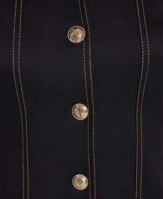 Women's Sleeveless Button Front Mini Shirt Dress