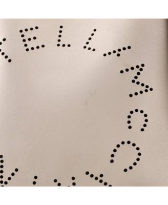 Mini Logo Crossbody Bag Perforated Faux Leather