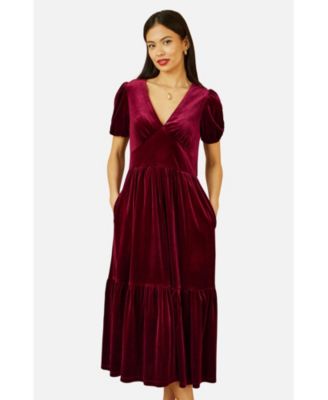 Women's Velvet Midi Dress