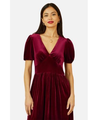 Women's Velvet Midi Dress