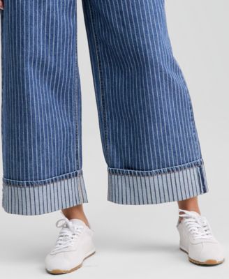 Women's Cuffed Wide-Leg Jeans, Macy's Exclusive