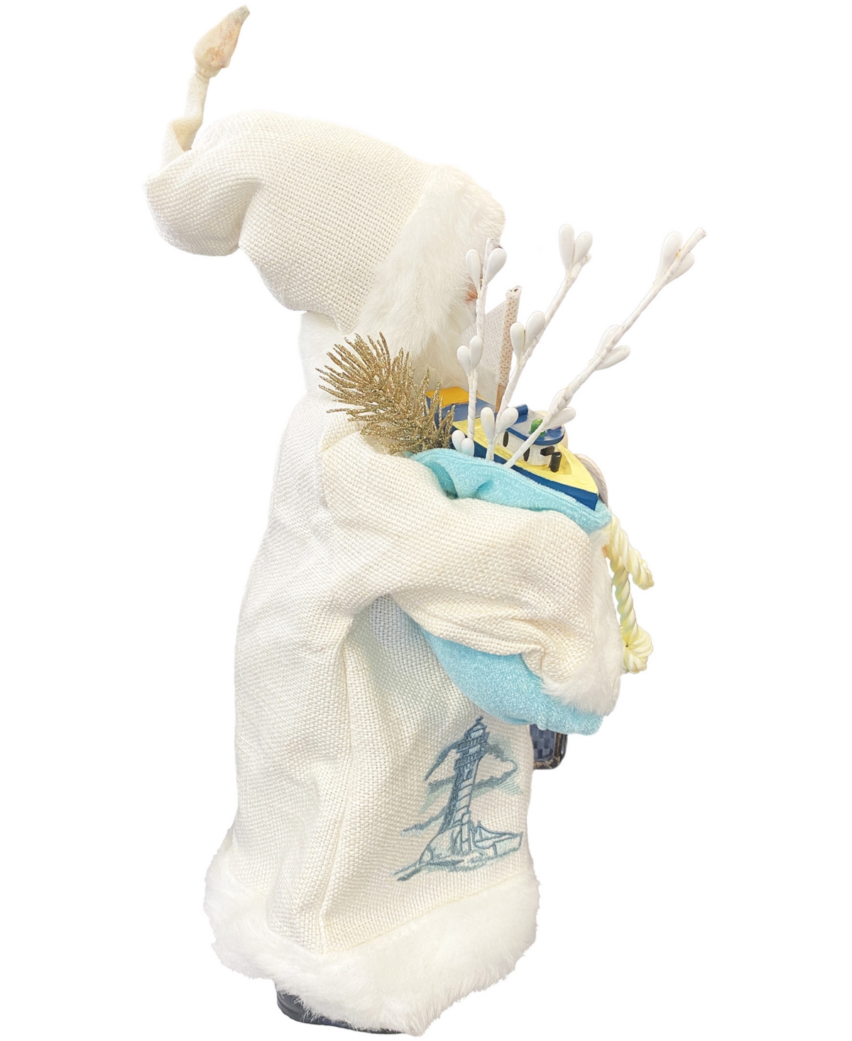 Santa's Workshop 15" Coastal Claus Ii In White