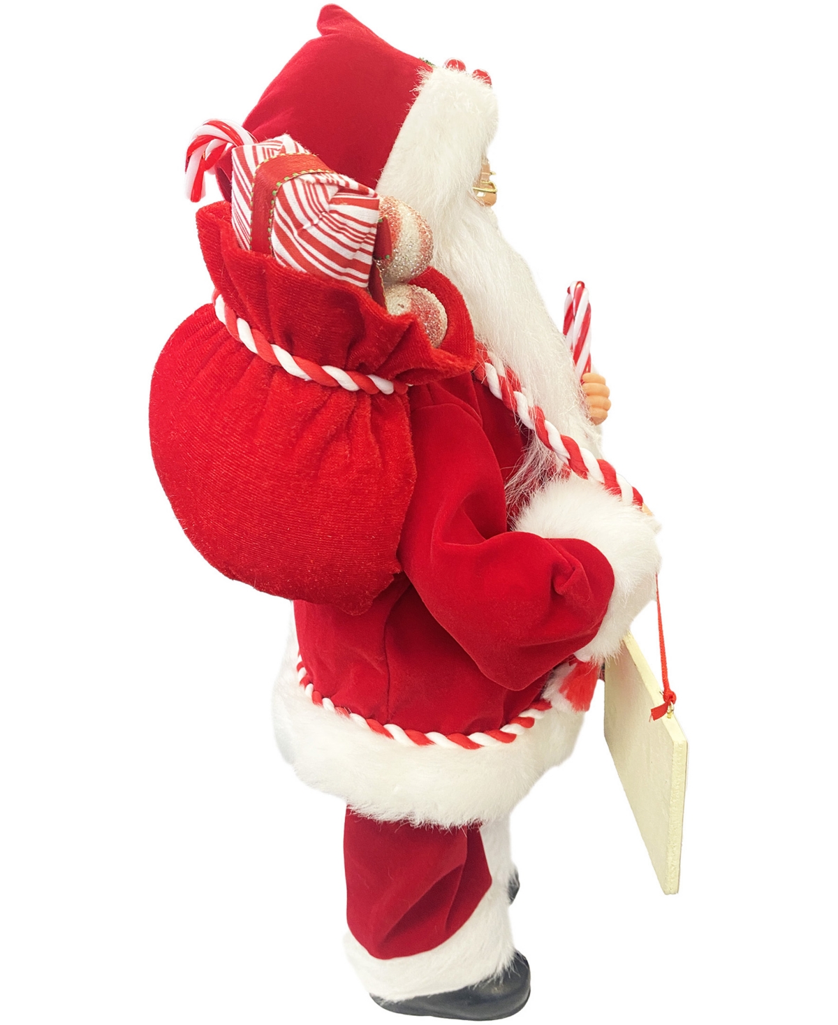 Santa's Workshop 15" Santa Loves Candy Canes In Red