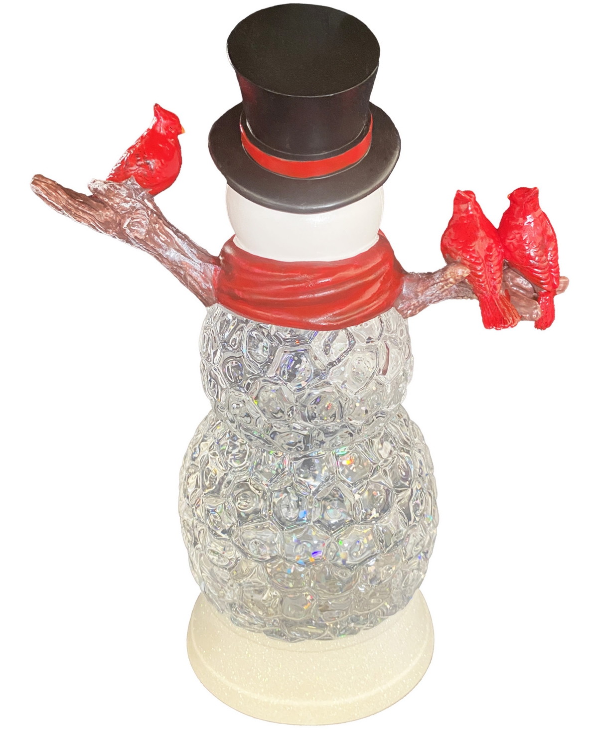 Santa's Workshop 10" Led Snowman And Cardinal In Red