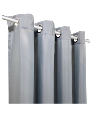 Commonwealth Seascapes Light Filtering Provide Privacy and Shade Grommet Outdoor Panel Pair Each 50" x 96" Alloy.