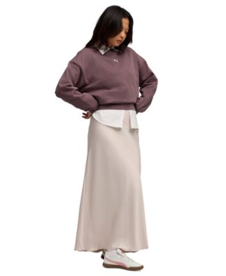 Women's Essential Oversized Crew Fleece Sweatshirt