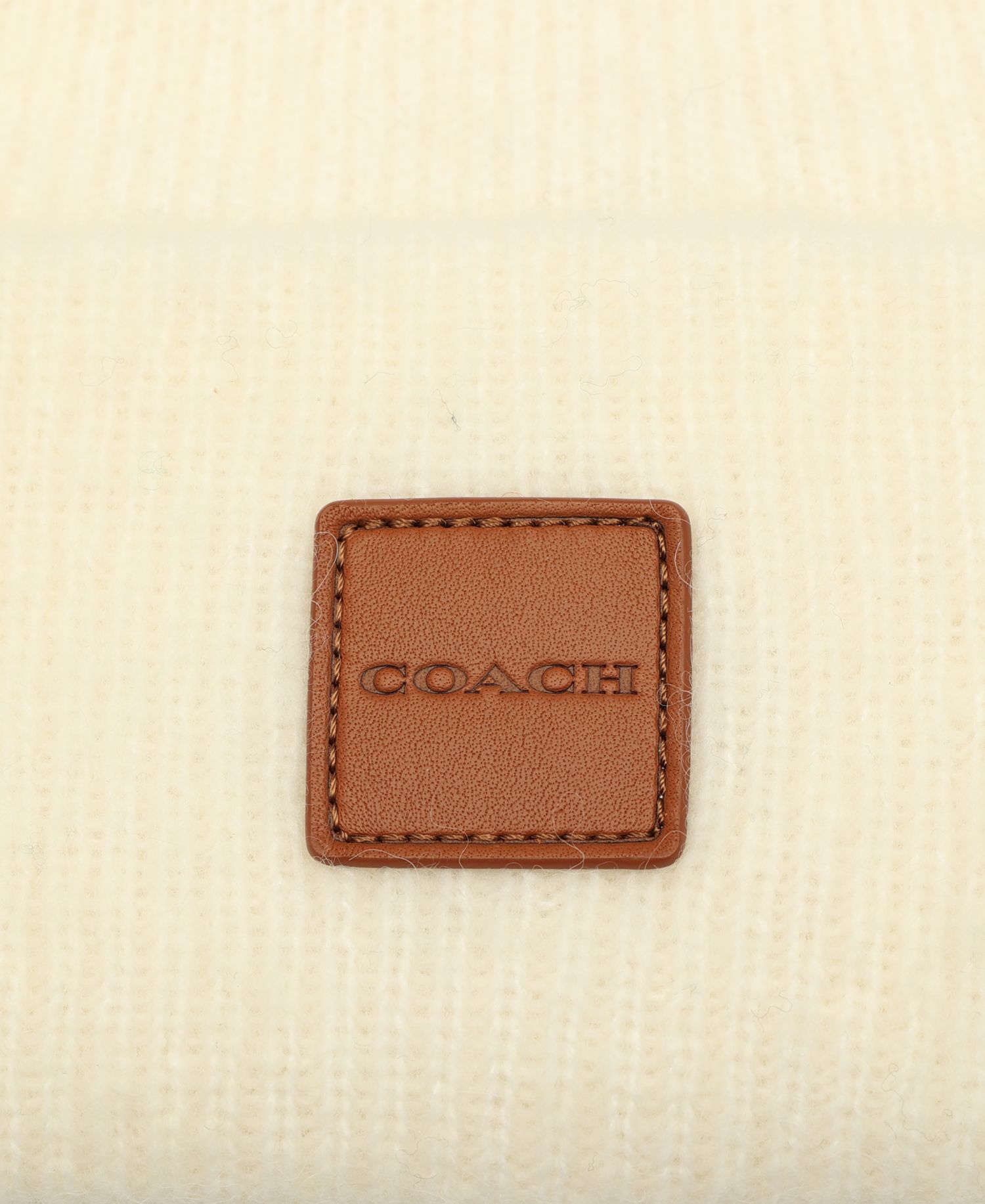 Men's Leather Patch Beanie