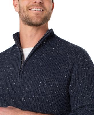 Men's Donegal Rib Quarter-Zip Sweater