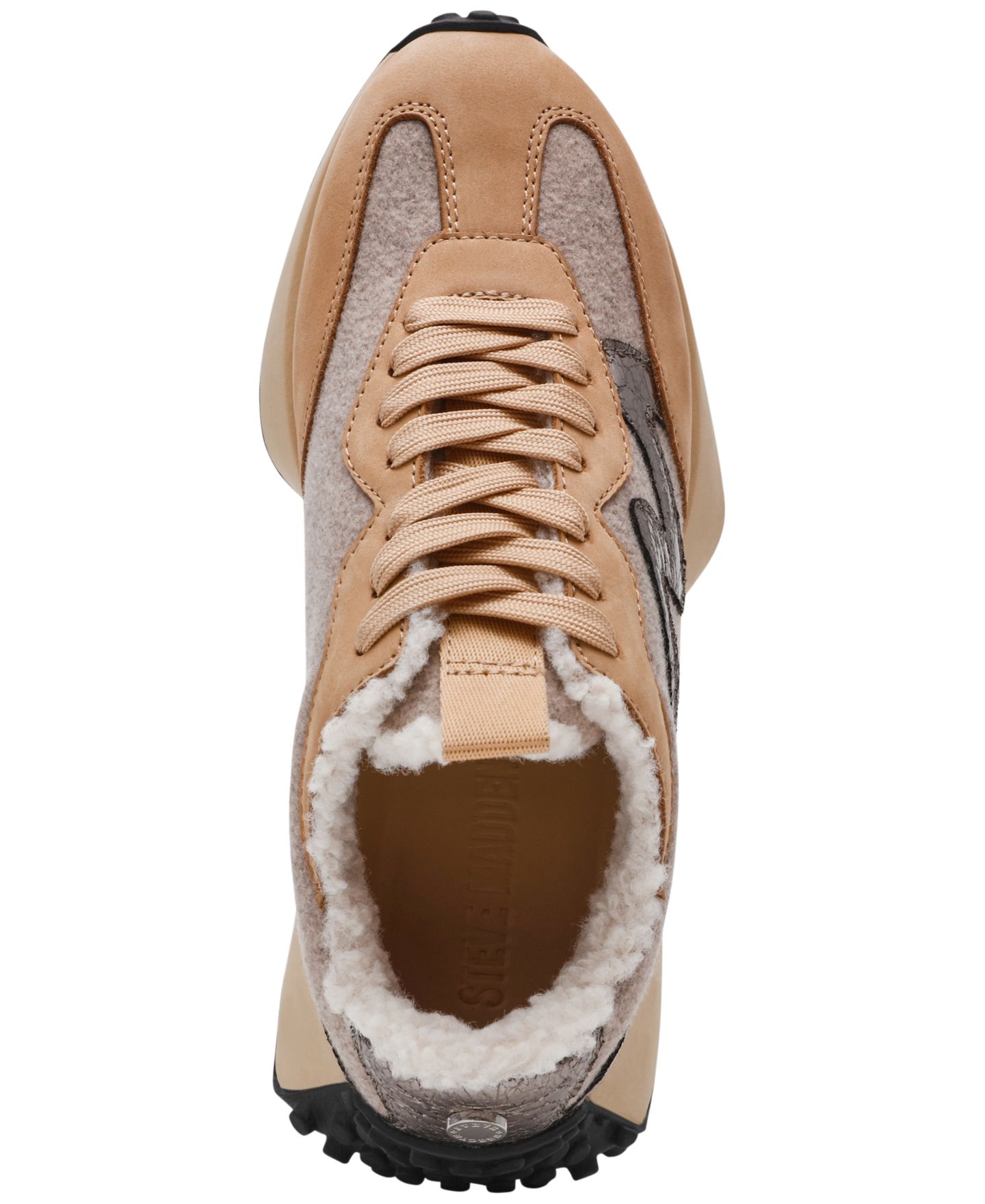 Женские кроссовки Steve Madden Campo Lace-Up, цвет: Оловянный / Рыжевато-коричневый — фото 4