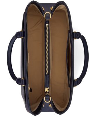 Crosshatch Leather Large Hanna Satchel