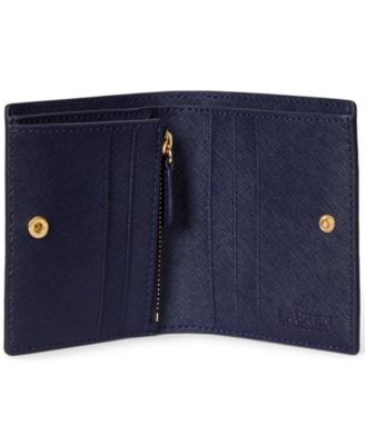 Crosshatch Leather Compact Wallet