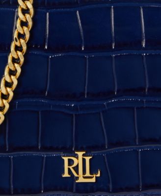 Croc-Embossed Medium Adair II Crossbody Bag