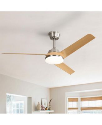 52" Modern Ceiling Fan with 3 Blades, Tri-Color Dimming, Remote Control & Timer perfect for stylish and efficient indoor cooling.