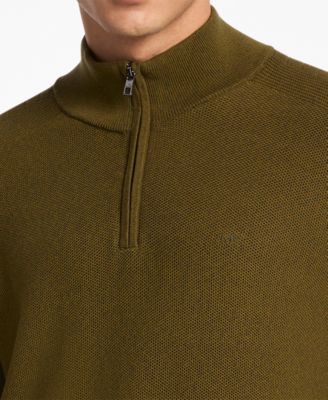 Men's Mouline Texture Quarter-Zip Sweater