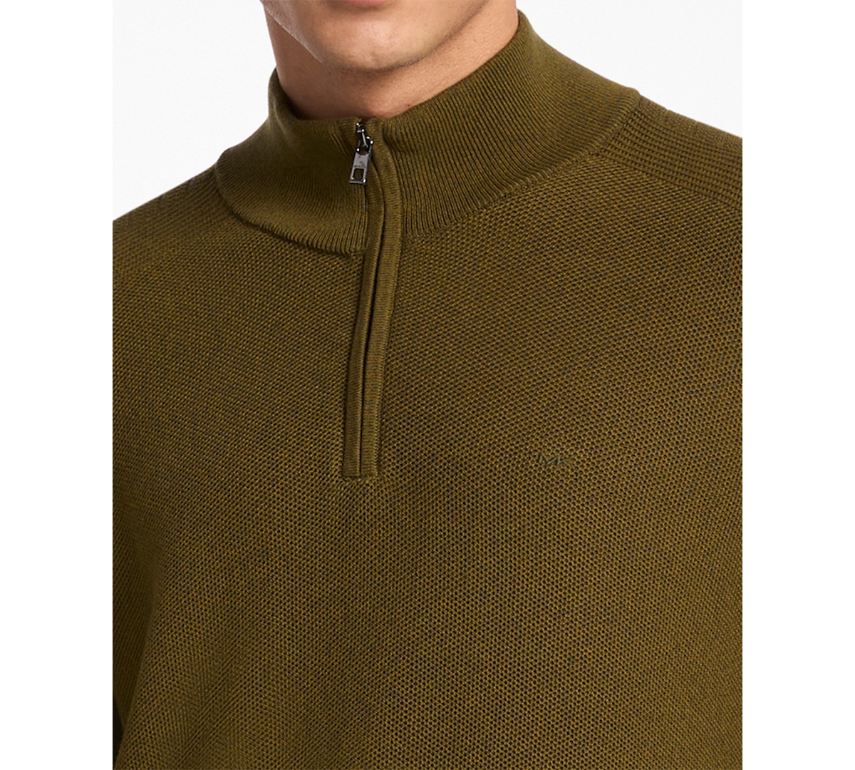 Michael Kors Men's Mouline Texture Quarter-Zip Sweater