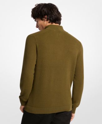 Men's Mouline Texture Quarter-Zip Sweater