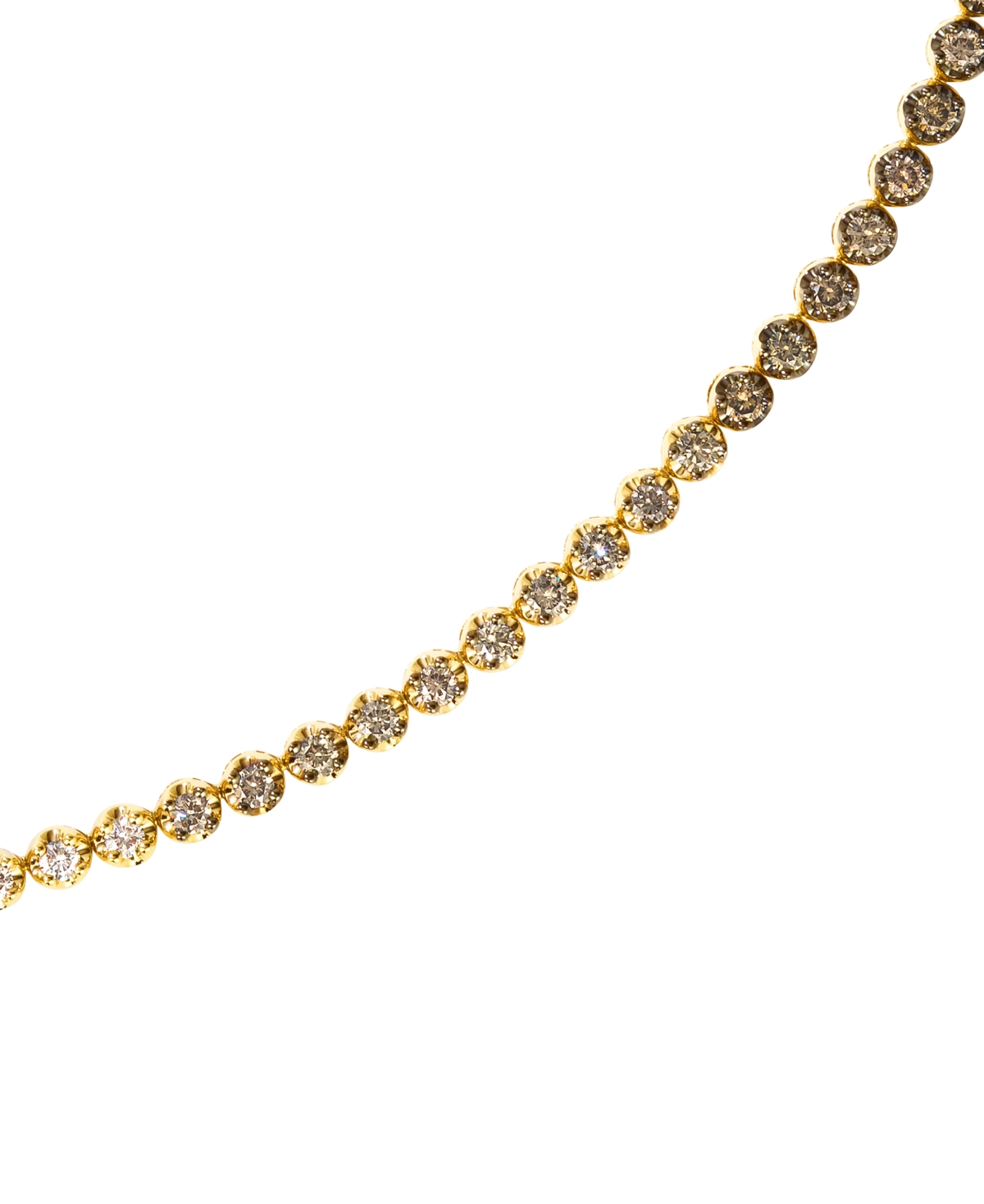 Le Vian Ombre Chocolate Ombre Diamond 18" Tennis Necklace (5-1/2 Ct. T.w.) In 14k Rose Gold In Gold