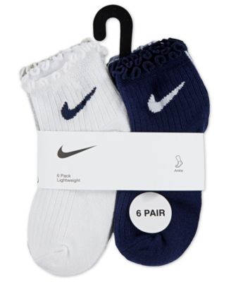 Girls' 4-7 Lettuce Ankle Socks, 6-Pack