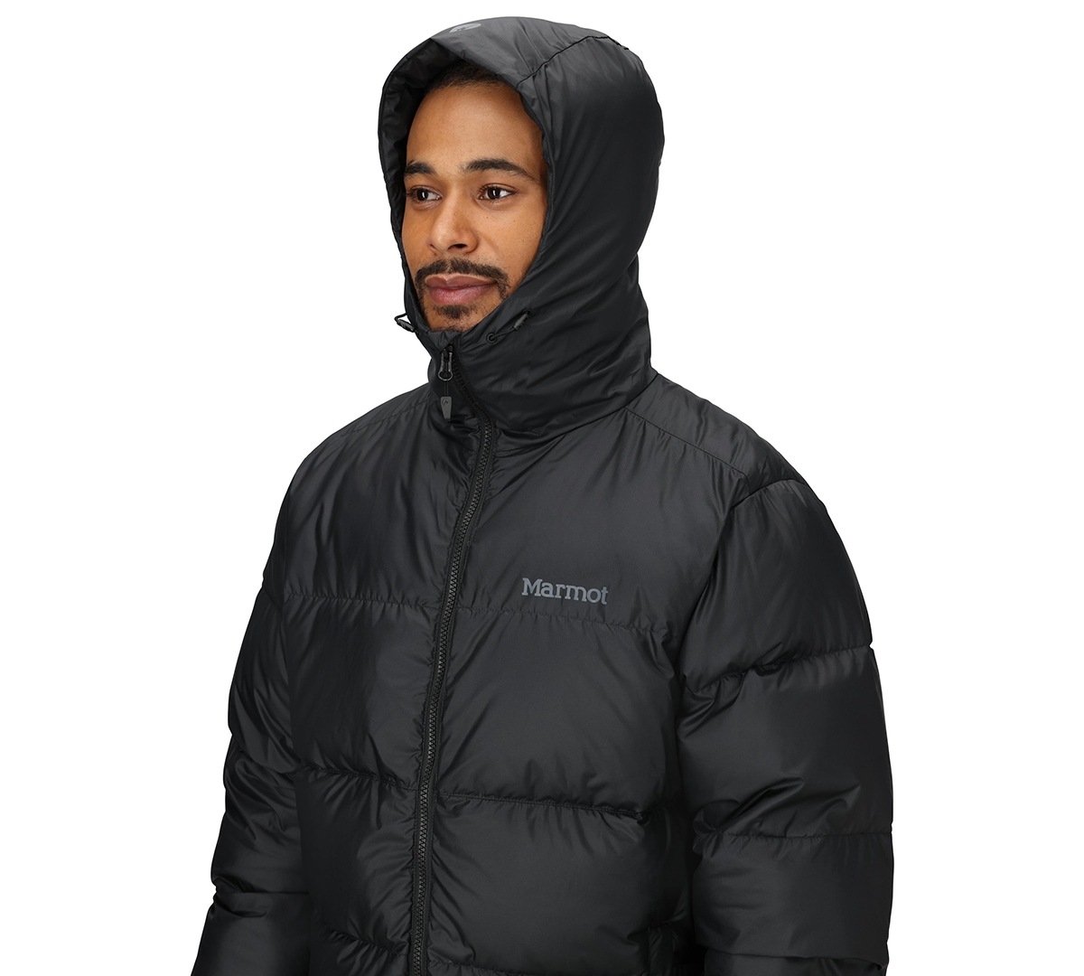 Marmot Men's Guides Down Hooded Jacket In Black