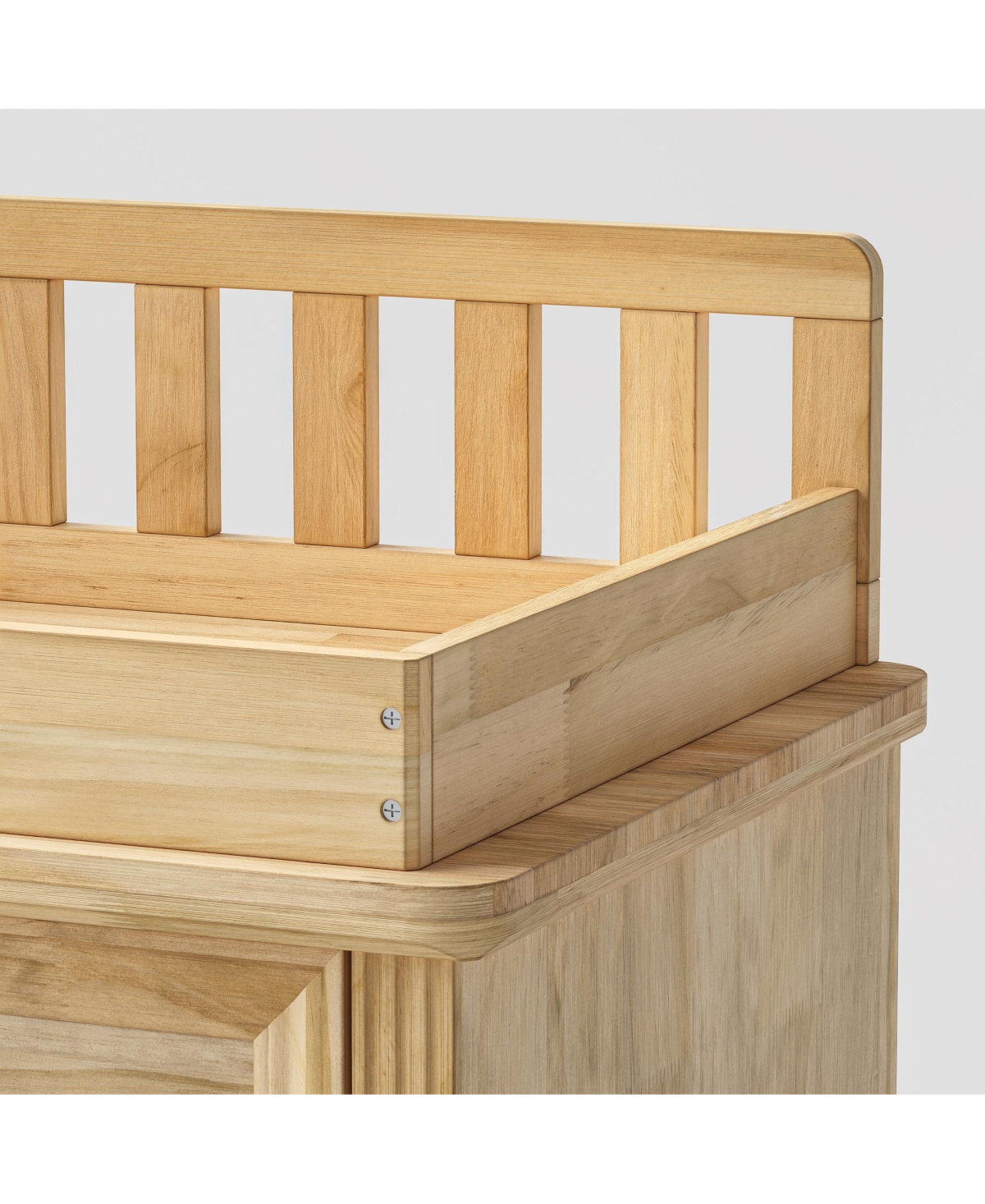 Homsee Solid Wood Changing Table with 9 Drawers and Guardrails，Chest of Drawers