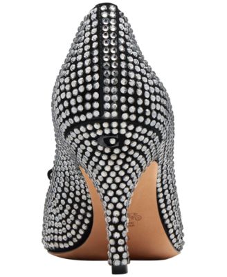 Women's Slip-On Pumps with Crystals