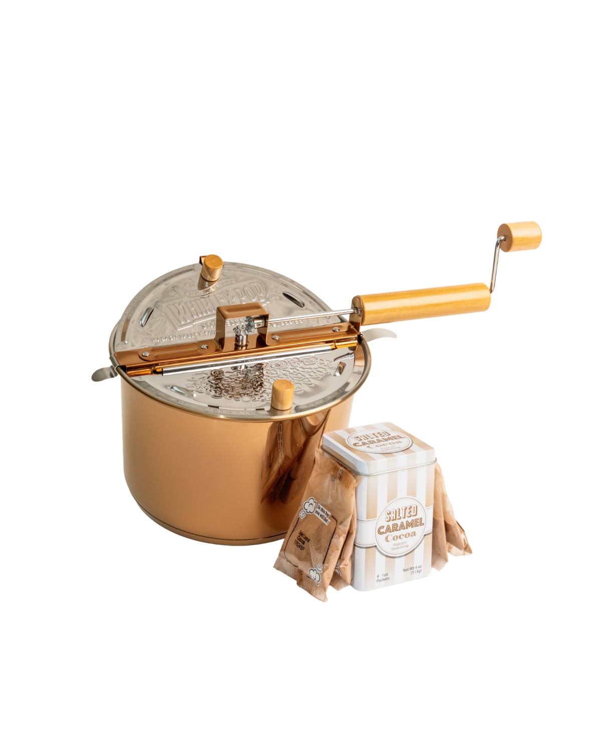 Wabash Valley Farms Whirley Pop Stovetop Popcorn Popper, 4.5 Lbs. In Gold