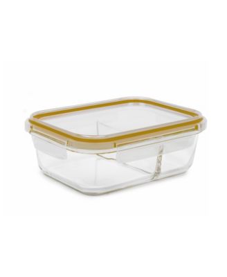 Set of 2, 2-Compartment Glass Food Storage Set