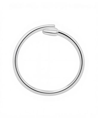 Heart Silver Plated Bypass Ring