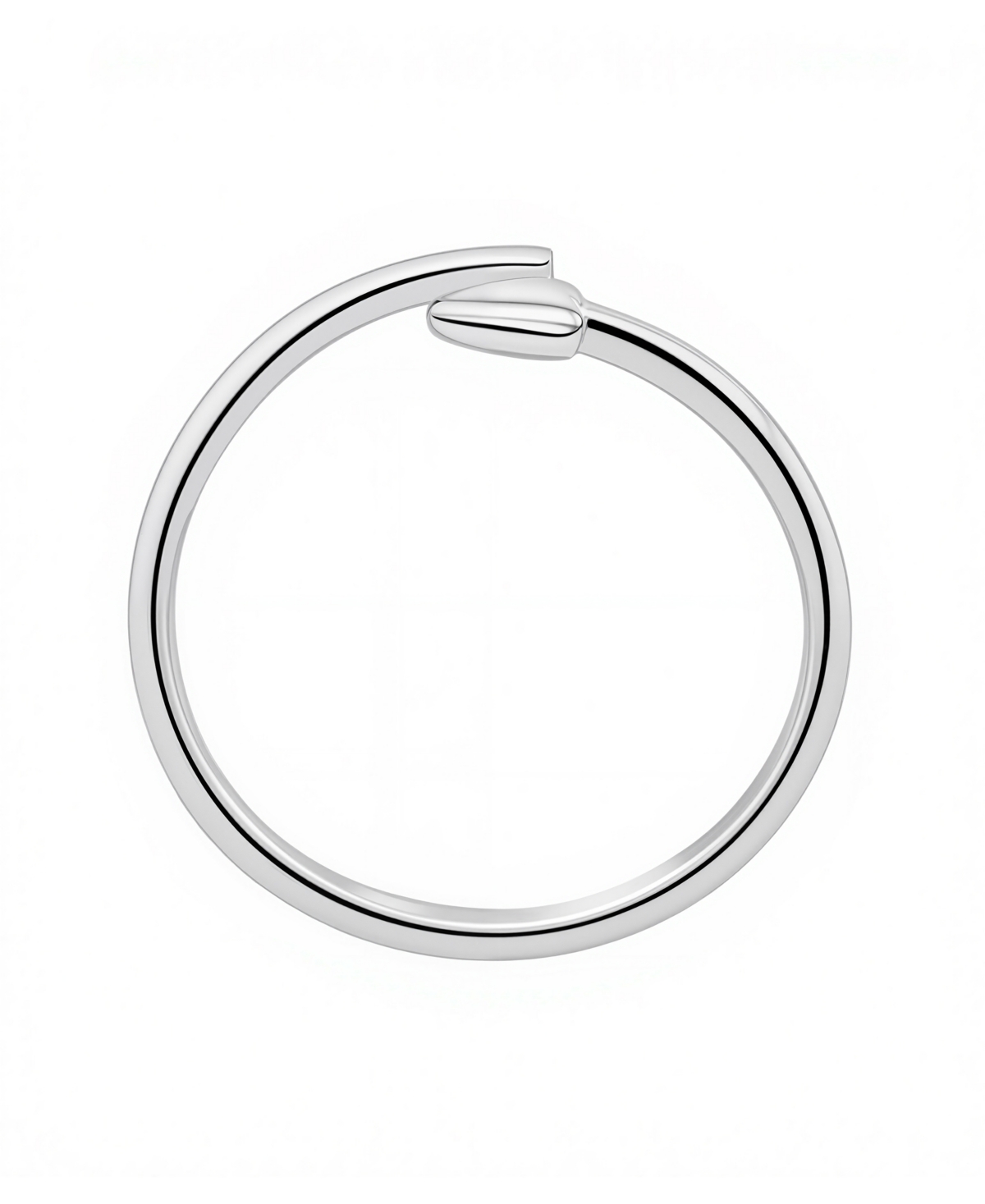 Unwritten Heart Silver Plated Bypass Ring