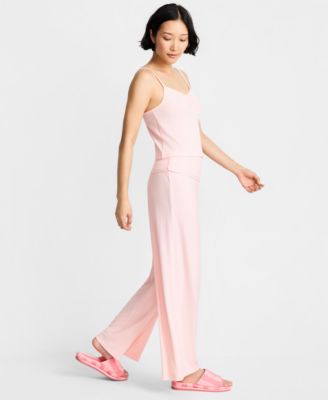 Women's Solid Tank & Long Pants Set