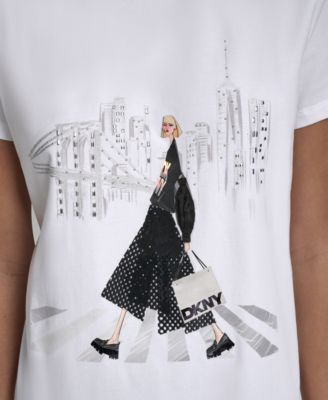 Women's Short-Sleeve Crosswalk Conversational Top