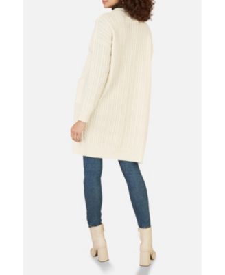 Women's Cable Knit Long Sleeve Long Cardigan