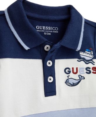 Baby Boys' Stretch Piquet Short-Sleeve Shortall