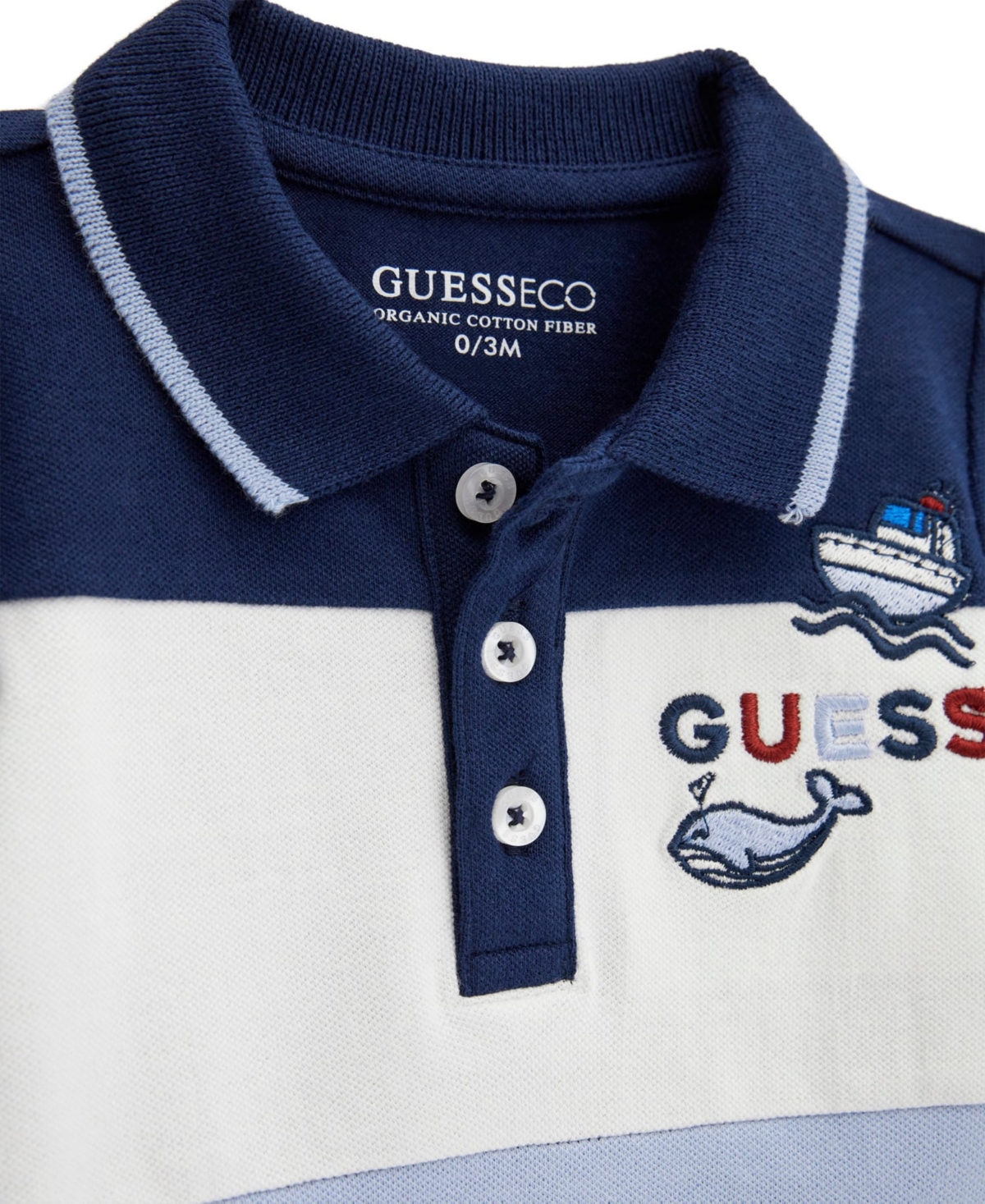Guess Baby Boys Stretch Piquet Short-Sleeve Shortall