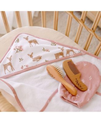 Infant 5pc cotton hooded towel and washcloth Bath Gift Set