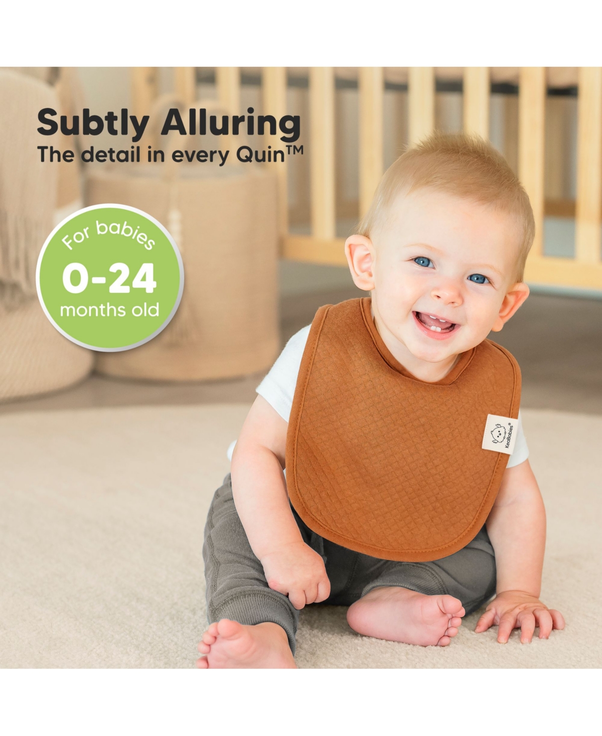 KeaBabies 8pk Quin Baby Bibs for Drooling and Teething, Cotton Drool Bibs, Newborn Baby Boys, Baby Girls Bibs