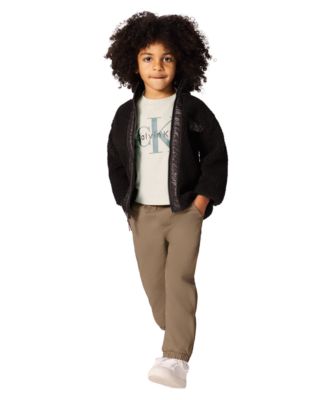 Boys' 2T-7 Berber Shirt Jacket, Long-Sleeve T-Shirt and Joggers, 3-Piece Set